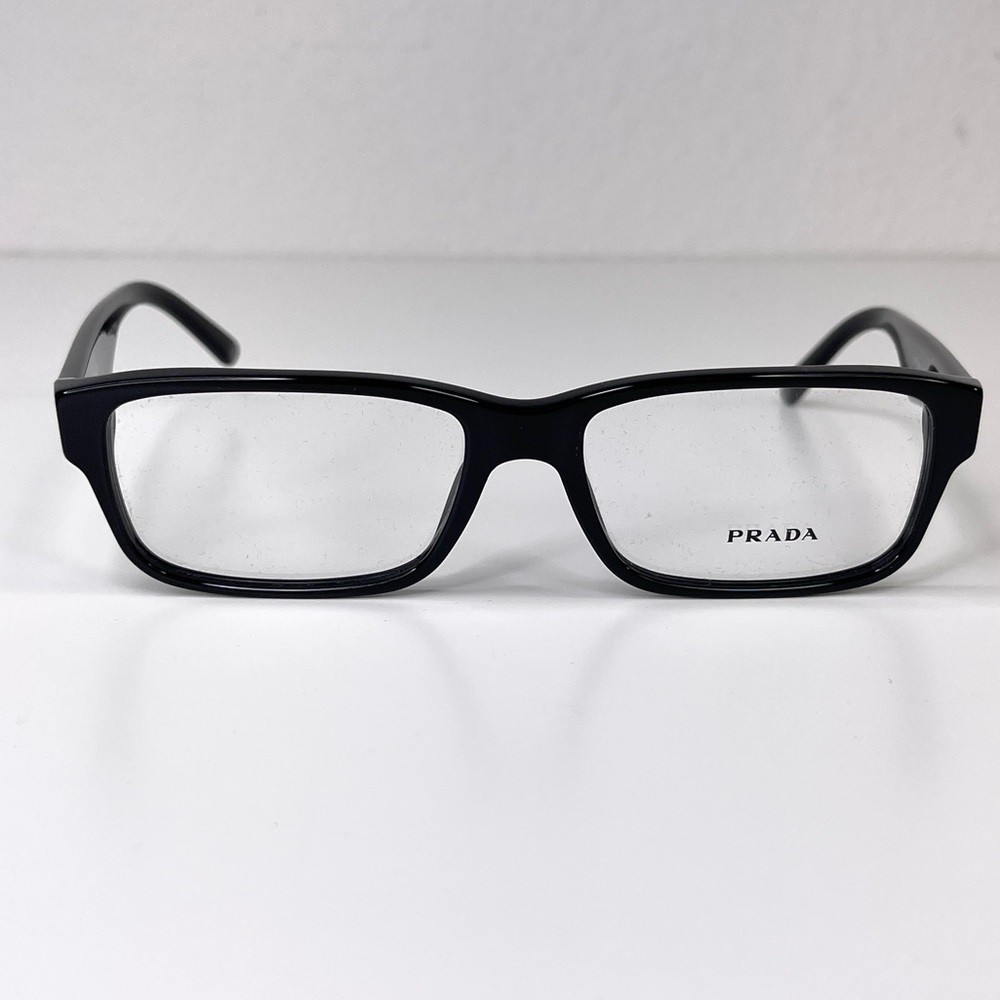 PRADA 55mm Rectangular Optical Glasses Black NEW … - image 3